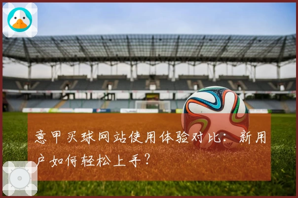意甲买球网站使用体验对比：新用户如何轻松上手？